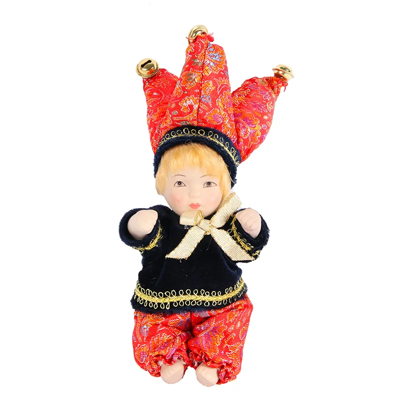 Красивая русская фарфоровая кукла «Ангел», Керамическая Мини подвижная куклая кукла, покерная колода в стиле ретро, клоун, антикварная кукла, коллекция