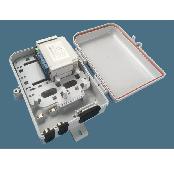 

16-port FTTH Distribution Box, 1*16 or 2 1*8 PLC splitter box, suitable for room and outdoor application