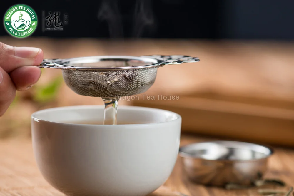 Stainless Steel Fine Mesh Tea Strainer Filter Infuser with Drip Tray