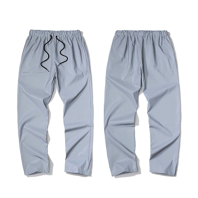 Мужские новые уличные Светоотражающие ночные спортивные брюки с эластичной резинкой на талии мужские хип-хоп скейтборды модные Harajuku Свободные Jogger повседневные брюки