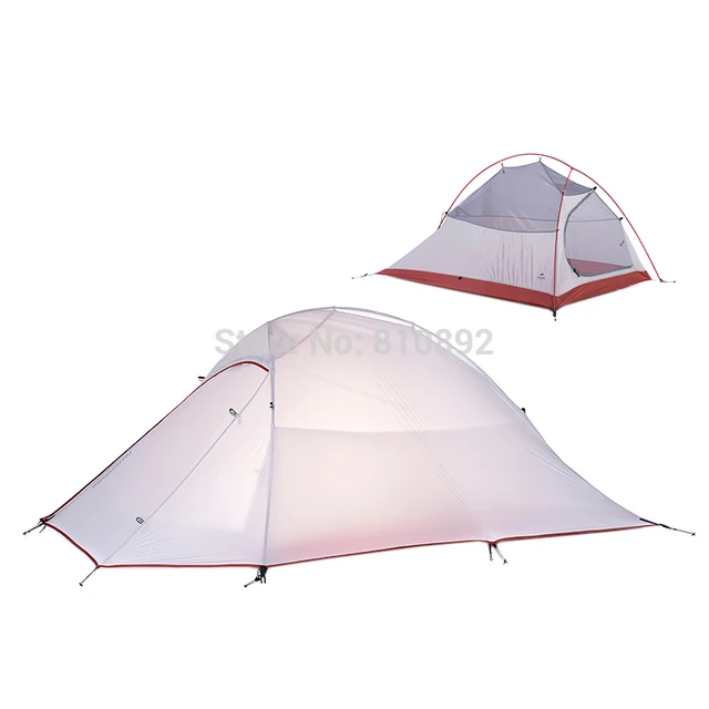 Special Price Naturehike 2 person Camping Tent, Silicone Fabric Waterproof Tent Ultralight, Lightweight Double layer Tent NH15T002-T20D