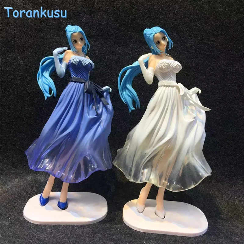 one piece toy anime figure LADY EDGE WEDDING vivi blue/white dress Nefeltari Vivi Lady Dress Ver Model princess Collectible doll