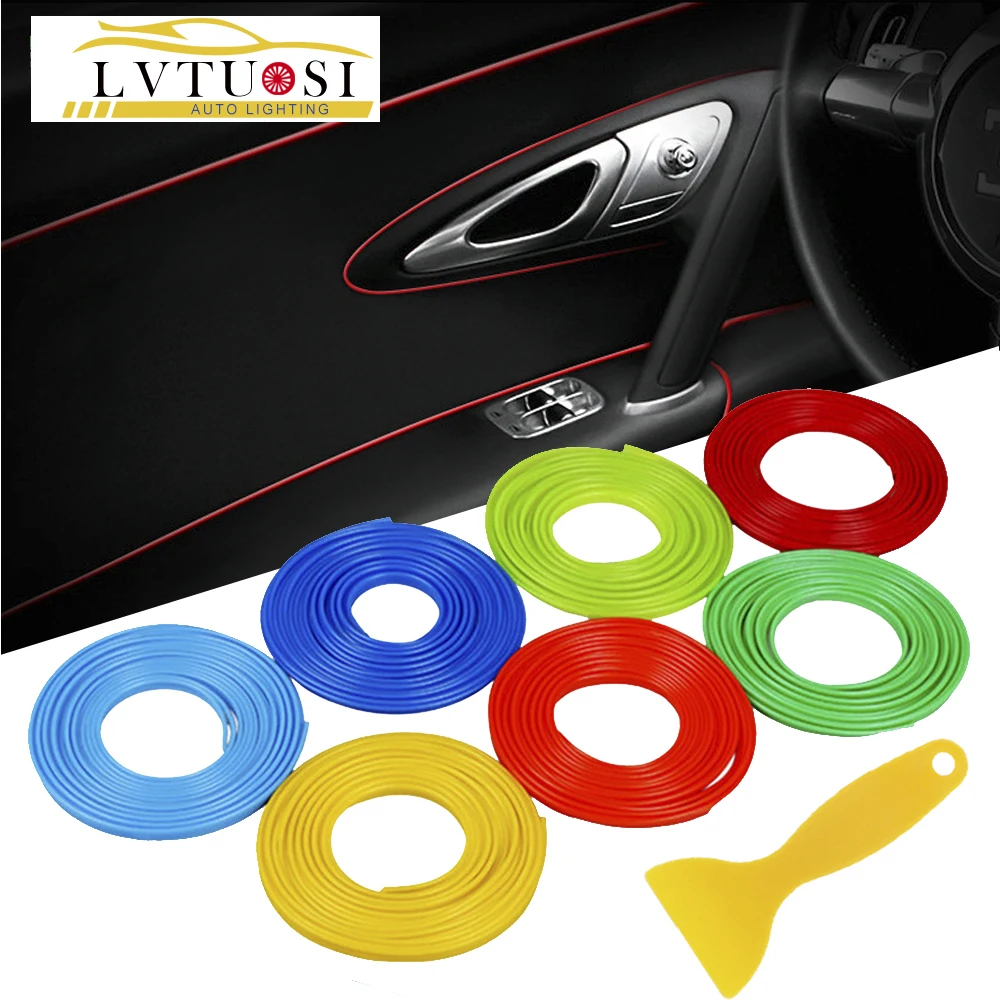 

LVTUSI Car Styling Exterior Accessories Decorative Thread 3M Auto Sticker Insert type Air Outlet Easy Install For All Car BF