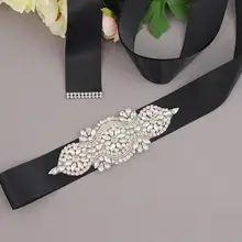 AYiCuthia Свадебные ремни с кристаллами, атласные Стразы, пояс для свадебного платья, свадебные аксессуары, лента для невесты, пояс Y8A