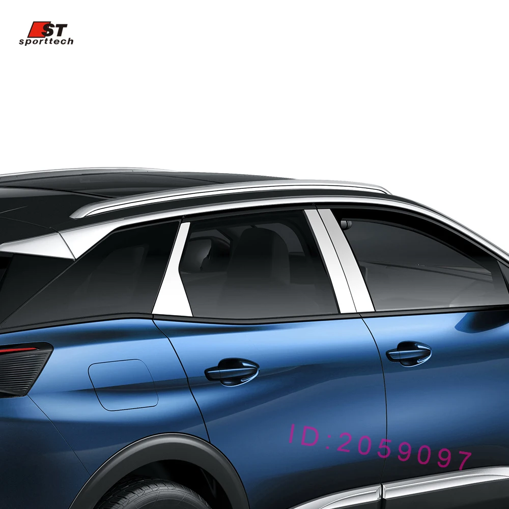 6 шт. автомобильный Стайлинг подходит для 2017 Peugeot 3008 GT аксессуары из нержавеющей