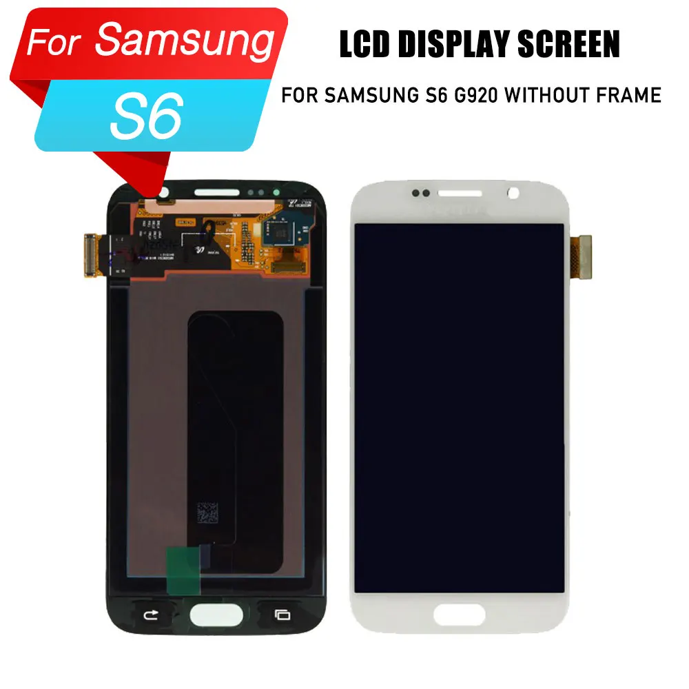 ЖК-дисплей для samsung galaxy s6 с сенсорным экраном в сборе G920f ЖК-дигитайзер Рамка g920