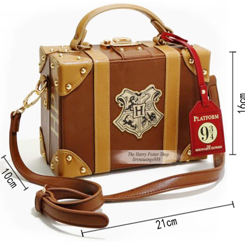 

Action figure toy for Harri Potter Bag Hogwarts PU School Badge suitcase Shoulder bag Halloween Christmas Package NEW Cosplay