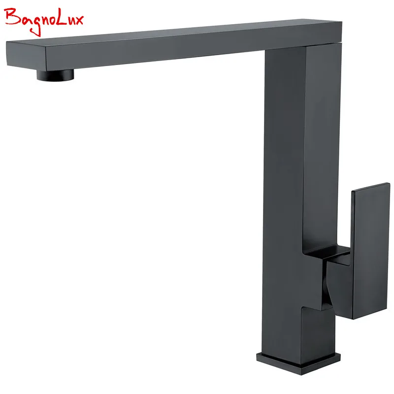 2017 Top Fashion New Arrival High Quality  Matt Black Single Handle Faucet 360 Swivel Spout Contemporary Kitchen Sink Mixer Tap