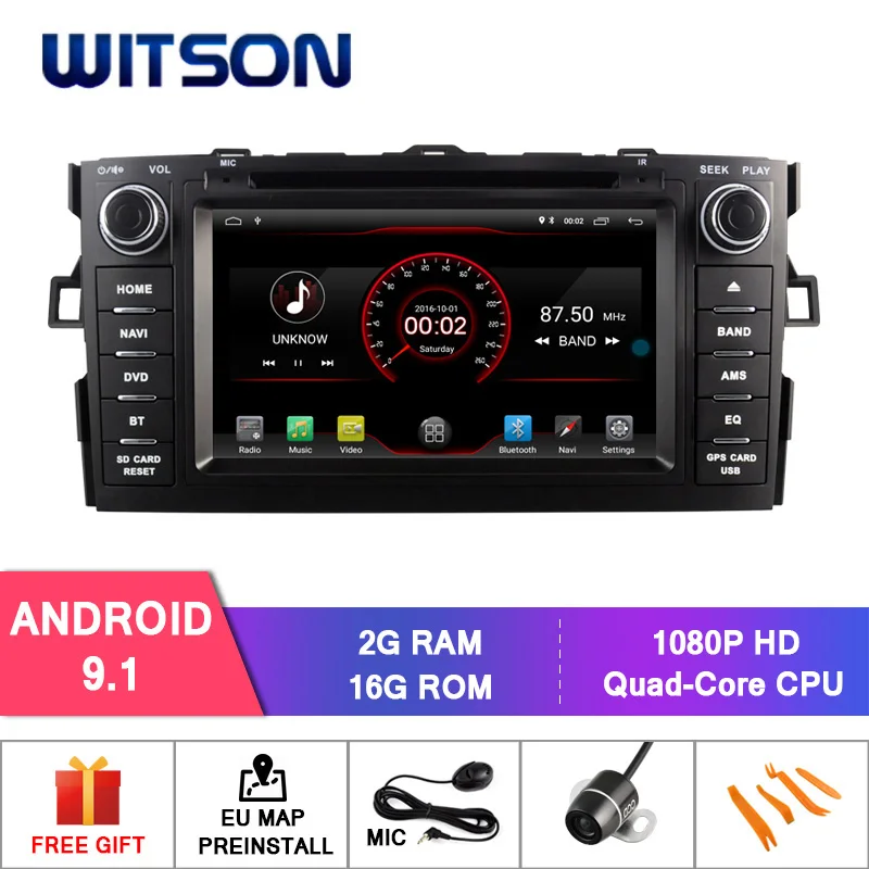 

WITSON Android 9.1 2GB RAM 16GB FLASH CAR RADIO for TOYOTA AURIS 2007-2011 GPS AUTO STEREO NAVIGATION+DAB+OBD+TPMS+DVR+WIFI
