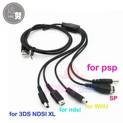 10 шт. USB Зарядное устройство зарядки приводит Шнуры для ndsl/NDS NDSi XL 3DS LL/Оборудование для PSP/Wii U GBA SP зарядки Кабели