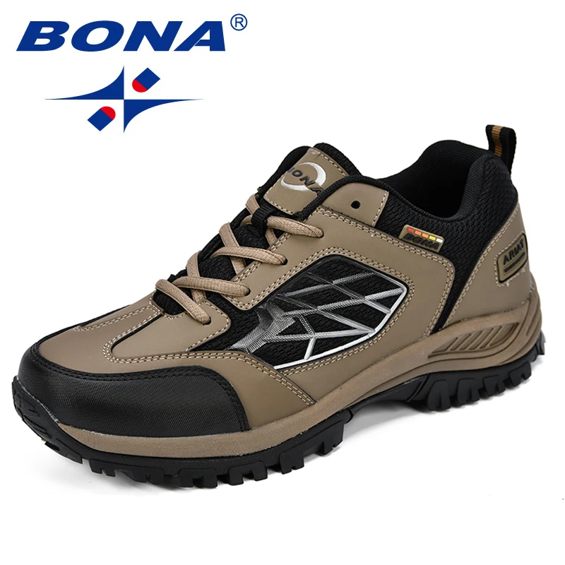 

BONA New Classics Style Men Hiking Shoes Action Leather Men Sport Shoes Outdoor Jogging Shoes Comfortable Fast Free Shipping