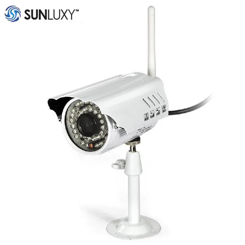 

SUNLUXY SP014 WiFi IP Camera 720P HD Waterproof CCTV Camera 1MP CMOS IR-Cut P2P Pan/Tilt Night Vision Cam for Home Security