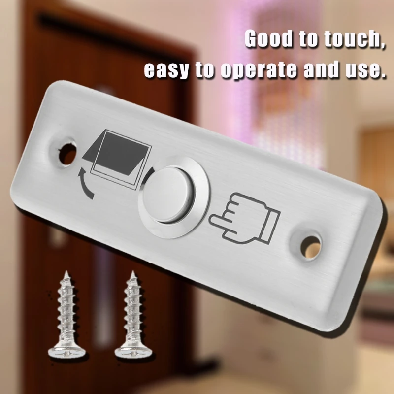 

Convenient Stainless Steel Exit Switch Panel Door Lock Open Push Release Button