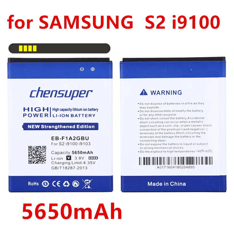 5650 мАч EB-F1A2GBU Батарея для samsung Galaxy S2 i9100 9103 i9108 i9050 i9105 i9103 i9188 i9100g I777 B9062 i9100g i9108