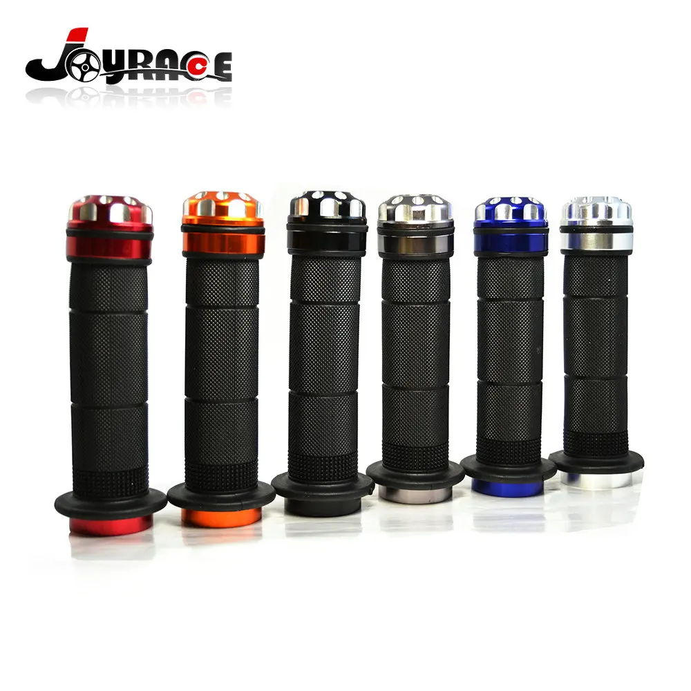 Universal Custom 7/8" Rubber Motorbike Motorcycle Grips Billet Aluminum Endmotorcycle grips