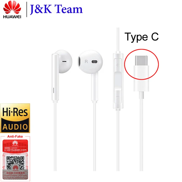genezen pijn doen Aanvulling Huawei Headset Type C Earphone Huawei CM33 Hi-Res with Remote Microphone  Wire Control Hi Res
