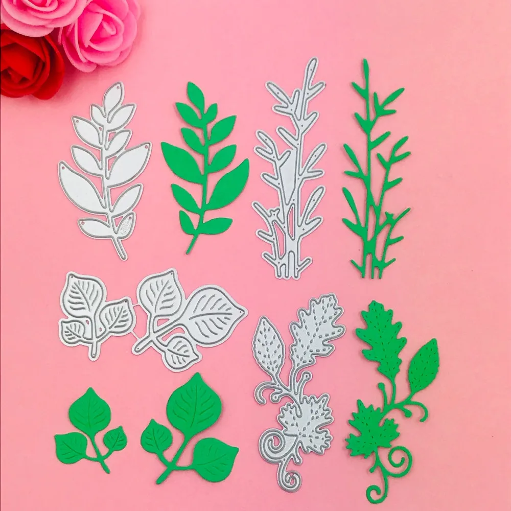

leaves Metal Die Cuts Cutting Dies For DIY Scrapbooking Embossing Paper Cards Making Decorative Craft Supplies New 2018
