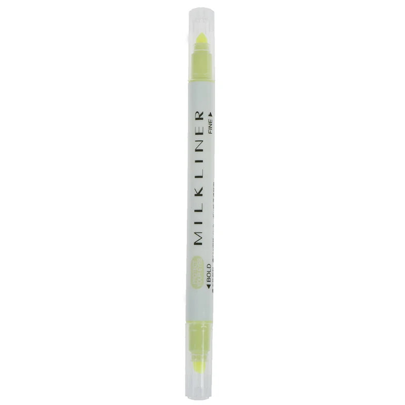 1 шт. Зебра WKT7 MildLiner хайлайтер маркер флуоресцентный ручка круглый носок/косой двухсторонний школьный офис поставка - Цвет: yellow