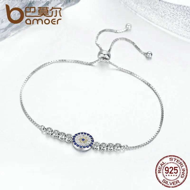 Женский браслет из серебра 925 пробы с синими глазами|bracelet jewelry|tennis braceletchain bracelet |