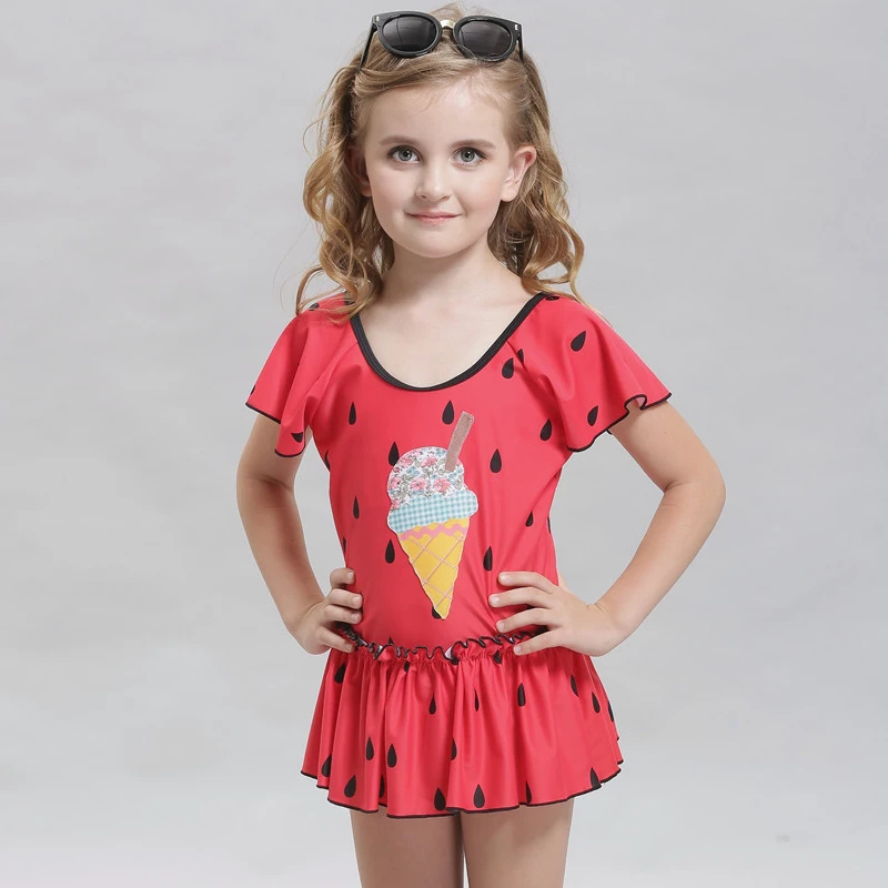 Bathers Children One Piece Swimwear Lovely Girl Sport Swimsuit Kids