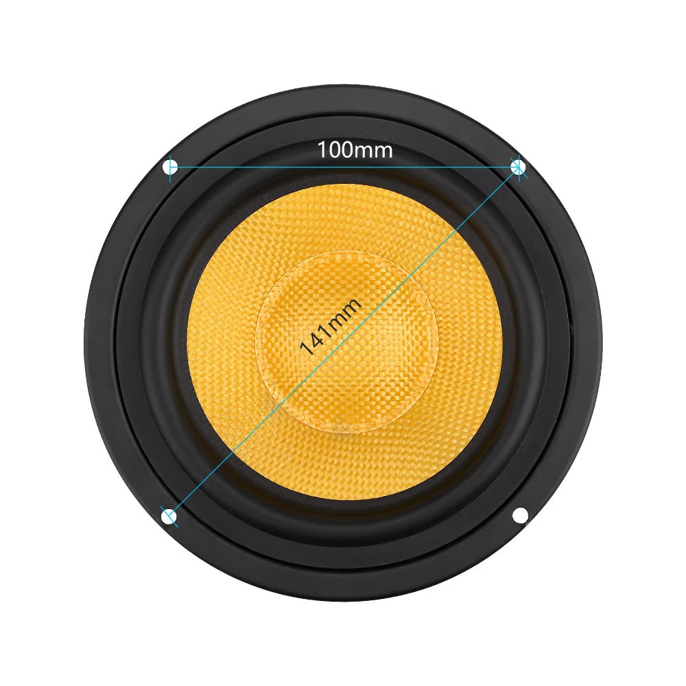 AIYIMA 1Pcs 5.25 Inch Audio Speaker 4 8 Ohm 100W Mid Bass Speaker Column Woofer Fiberglass Cone Home Theater For Bookshelf DIY Audio Speakers Bookshelf Speakers