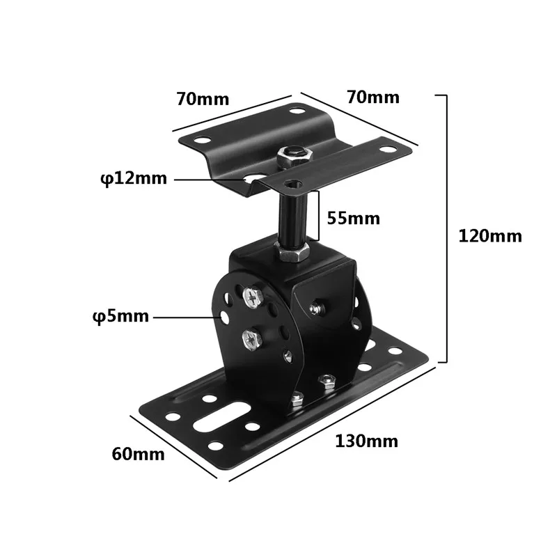 KINCO черный Универсальный алюминиевый сплав уплотненный 506 динамик держатель 180 градусов Регулируемый динамик KTV настенный кронштейн держатель подставка