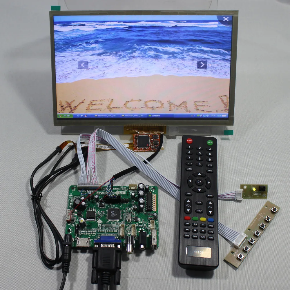 HDMI VGA AV Audio USB FPV lcd Controller board with 10.2inch HSD100IFW1