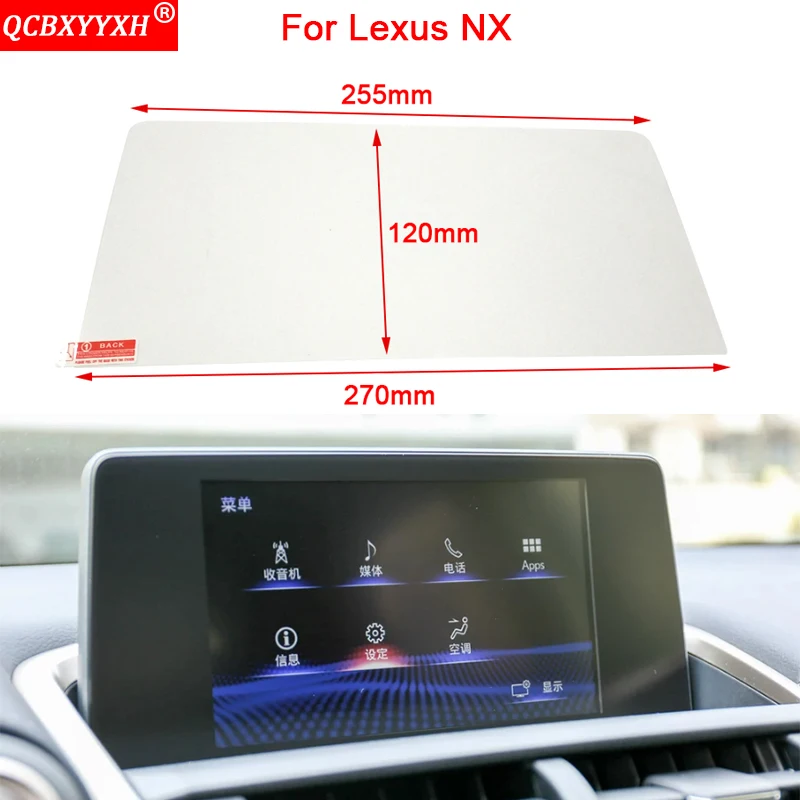 

QCBXYYXH Car-Styling Navigation Screen Glass Protective Film Control of LCD Screen Car Stickers For Lexus NX 200 NX200T NX300