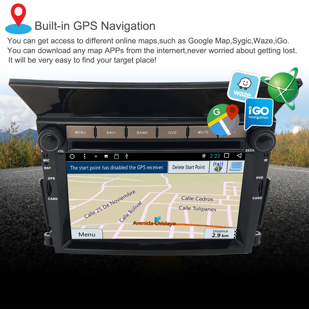 Perfect Support Apple Carplay Android 8.1 Car Radio GPS Multimedia Player For Honda Pilot 2009 2010 2011 2012 Auto Navigation Stereo 1