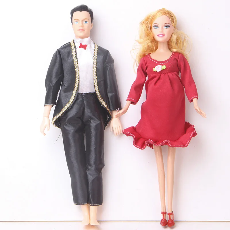 Pregnant Doll With A Baby Born Baby Play Family Dolls PVC Doll With