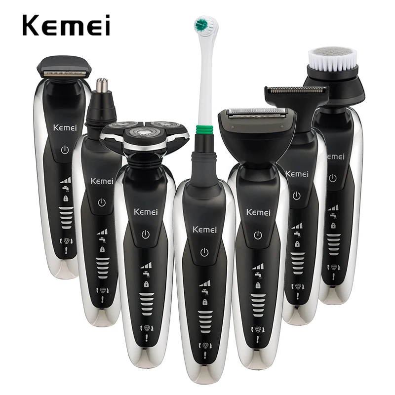 Kemei 3D аккумуляторная электробритва плавающая Бритва для бороды Мужская бритва