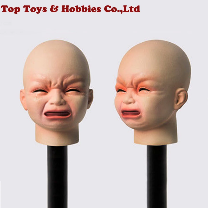 

For collection 1/6 Scale Baby Child Head Sculpt W Neck crying Version head Fit 12'' Solider Figure Male Body