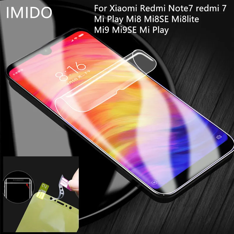 Для Xiaomi redmi Note7 7 Mi9 Mi9SE 3D полное покрытие мягкая Гидрогелевая защитная пленка Mi8 Mi8SE