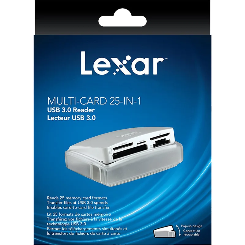 Новинка! Lexar 25 в 1 USB 3,0 мультикардридер, высокая скорость! 500 м/с кард-ридер USB 3,0 порт 5 Solts