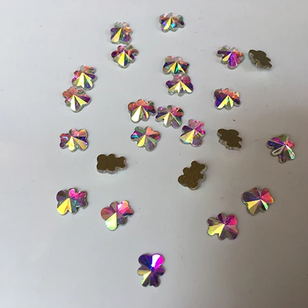 10 шт Кристальные AB 3D Стразы для дизайна ногтей, драгоценные камни с плоской обратной стороной, сделай сам, украшения для маникюра, алмазные украшения, различные формы для ногтей - Цвет: Size(6x7mm)