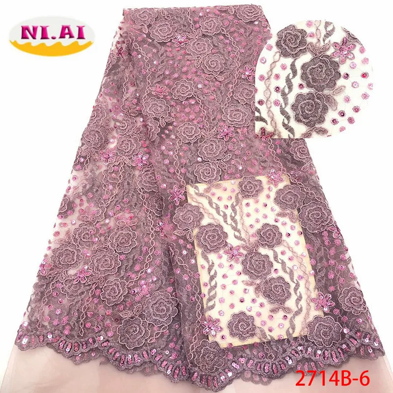 

Onion African Sequins Lace Fabrics 2019 High Quality Lace Nigerian Tulle Lace Fabric Bride French Net Lace Fabric XY2714B-6