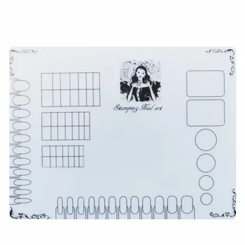 

YZWLE 1 Sheet 3 Colors Optional Silicone Stamping Mat 40.5cm*30.5cm Foldable Washable Pad Nail Art Tool For Nails