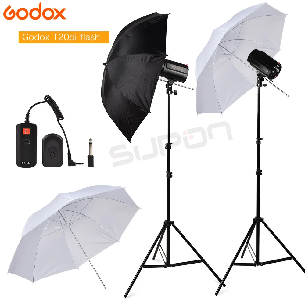 GODOX 240Ws 2*120Ws Pro photo Studio Strobe Flash Light with Soft