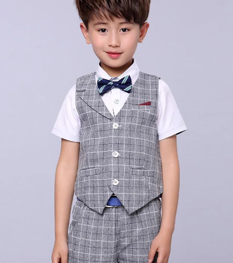 summer boys vest set children short-sleeved clothing set boys suits for weddings (10) - 