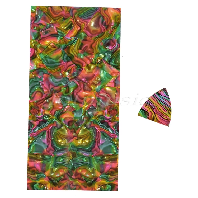 

Muticolor Shell Inlay Celluloid Guitar Veneer Headplate & Truss Rod Cover