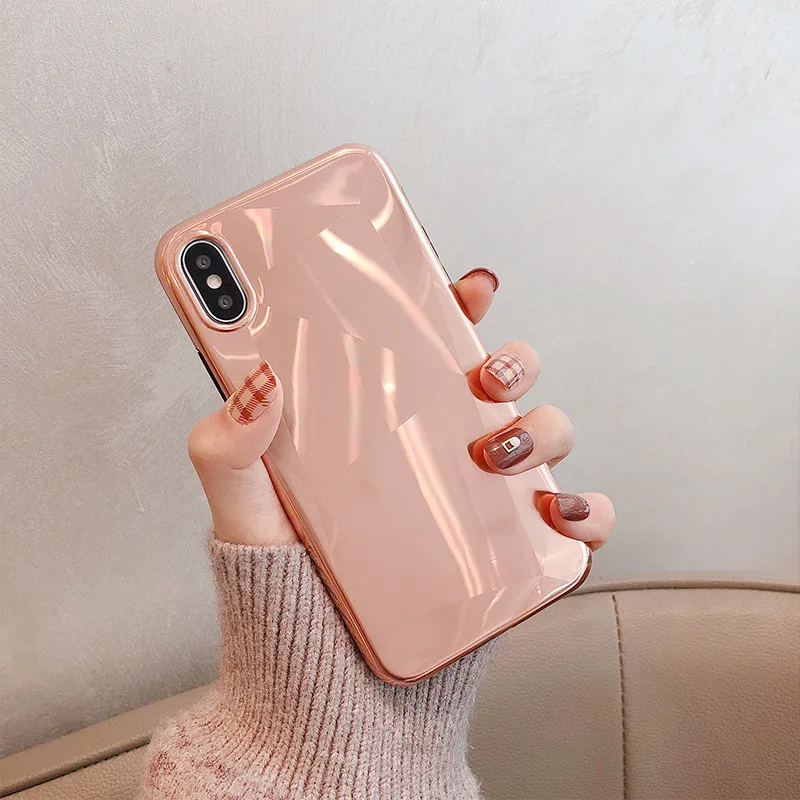 Роскошный чехол с геометрическим узором и стразами для iPhone X 10 XR XS MAX 7 8 6s 6 Plus