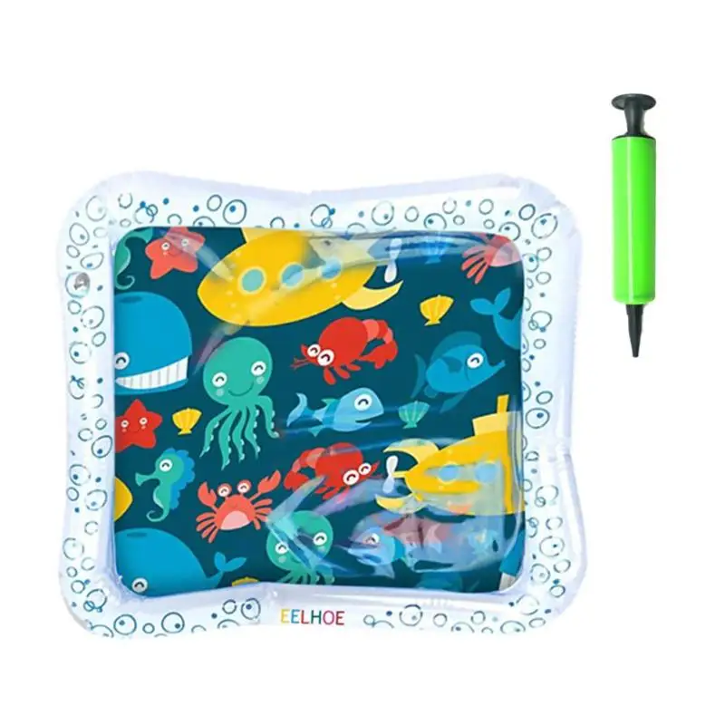 Baby Inflatable Water Play Mat Infant Gym Playmat Kids Thicken PVC Creative Dual Use Patted Pad Toy Toddler Funny Cushion Toy