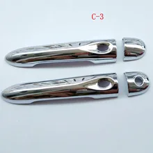 Крышка дверной ручки ABS Chrome для Renault Clio 2013 2015 Стикеры стайлинга