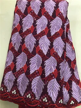 

Excellent African cotton lace fabric Swiss voile cloth for cltoning VCH13(5yards/lot) many color