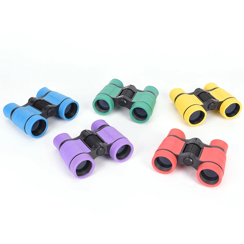 Rubber Plastic Children Binoculars Pocket Size Telescope Maginification For Kids Outdoor Games