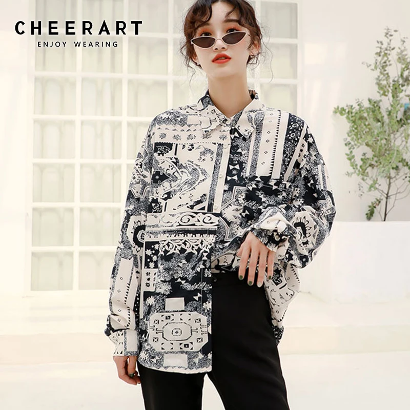 Vintage button up shirts long sleeve Clearance