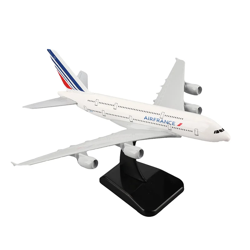 

TAIHONGYU A380 Qatar France Air Plane Airplane Model w/Stand Collections Diecast Children Toys Gift