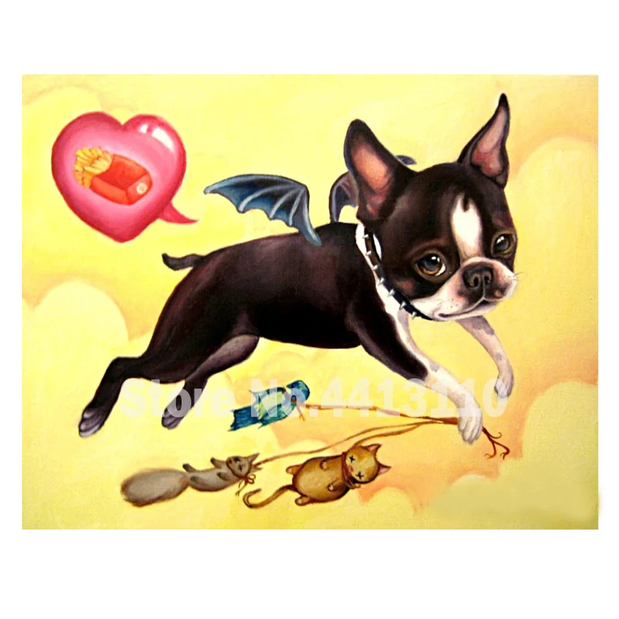

DIY embroidery with diamonds,5D,Diamond painting,Boston Terrier Cross stitch,5D,Diamond mosaic, Needle And Thread live,30x40cm