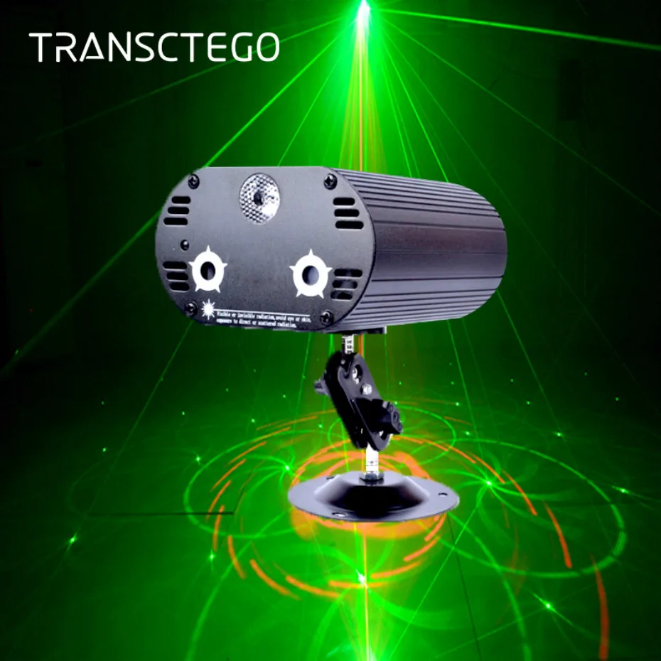 

36 Patterns Led Laser Projector Disco Light DJ RGB 3 Lens Mini Strobe Sound Activated Stage Lamp Indoor Soundlights Party Lights