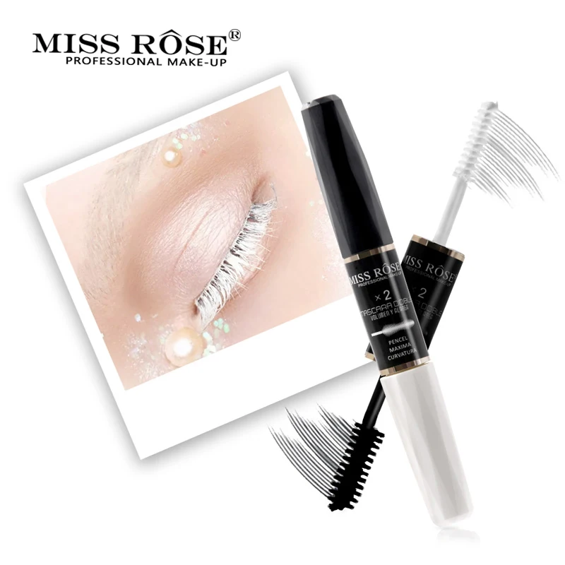 

Thick Curling Black White Mascara Double-head Waterproof Eyelashes Extension Lengthening Mascaras Makeup Beauty Tools